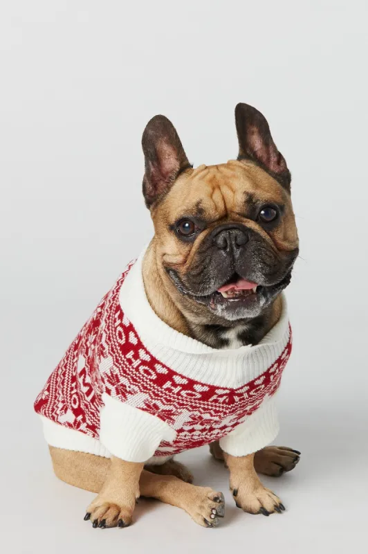 Be Merry Fairisle Pet Xmas Sweater sold by Charlotte Russe