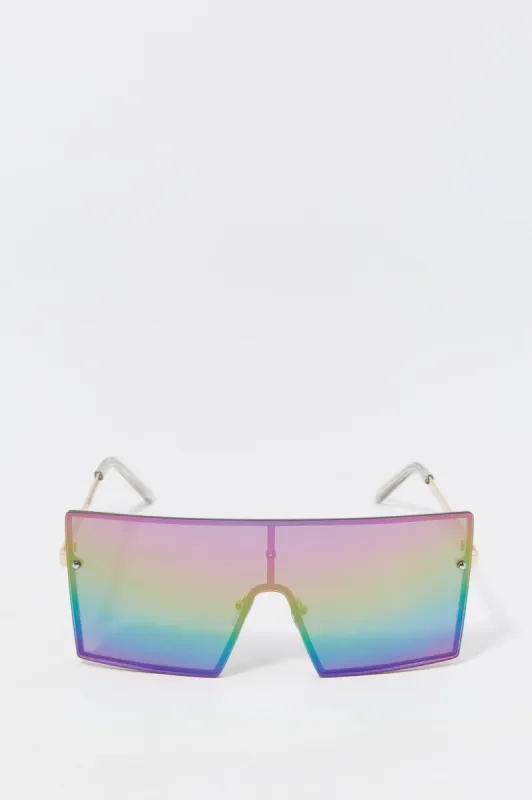 Square Shield Sunglasses sold by Charlotte Russe