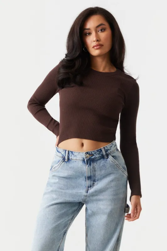 Ribbed Crew Neck Skimmer Top sold by Charlotte Russe