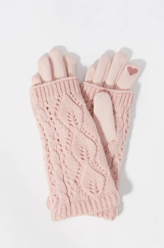 Cable Knit Overlay Glove sold by Charlotte Russe