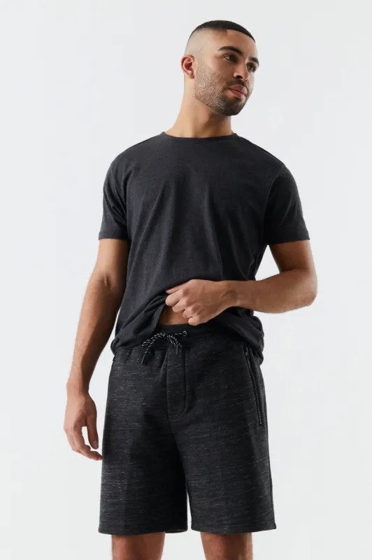 Space Dye Fleece Zip Pocket Short sold by Charlotte Russe