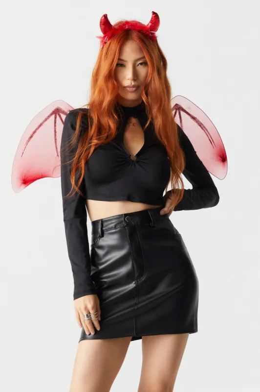 2-Piece Devil Wings And Horns Halloween Set sold by Charlotte Russe