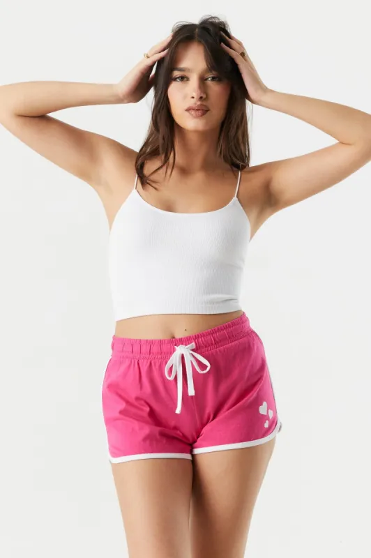 Heart Graphic Dolphin Short sold by Charlotte Russe