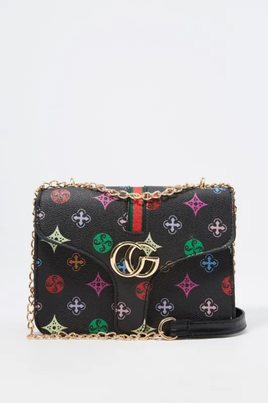 Multicolour Print Crossbody Purse sold by Charlotte Russe