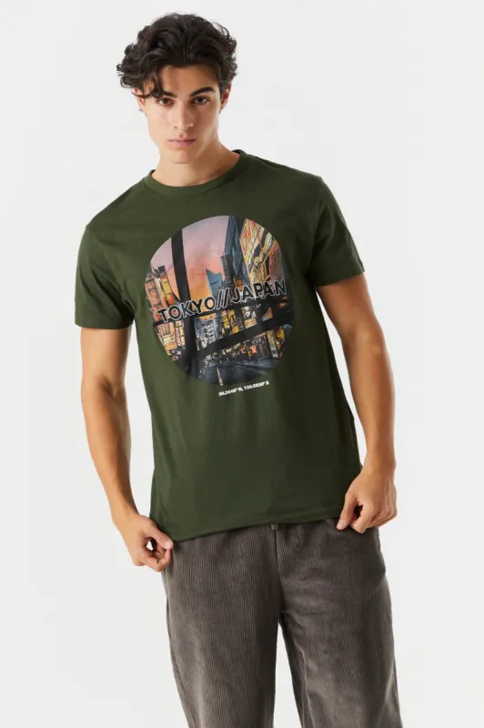 Tokyo Cityscape Graphic T-Shirt sold by Charlotte Russe