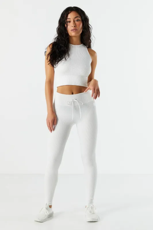Sommer Ray Seamless Ribbed Active Tie Legging sold by Charlotte Russe