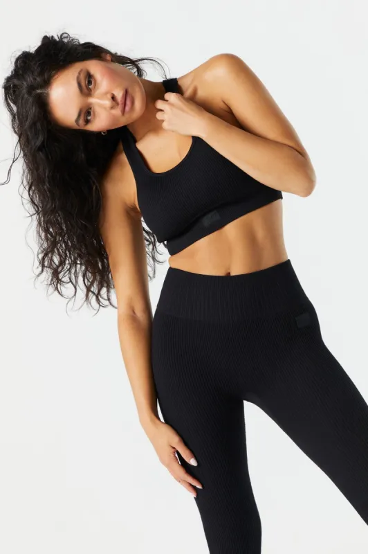Sommer Ray Seamless Ribbed Active Bra sold by Charlotte Russe