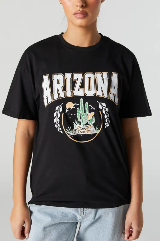 Arizona Graphic Boyfriend T-Shirt sold by Charlotte Russe