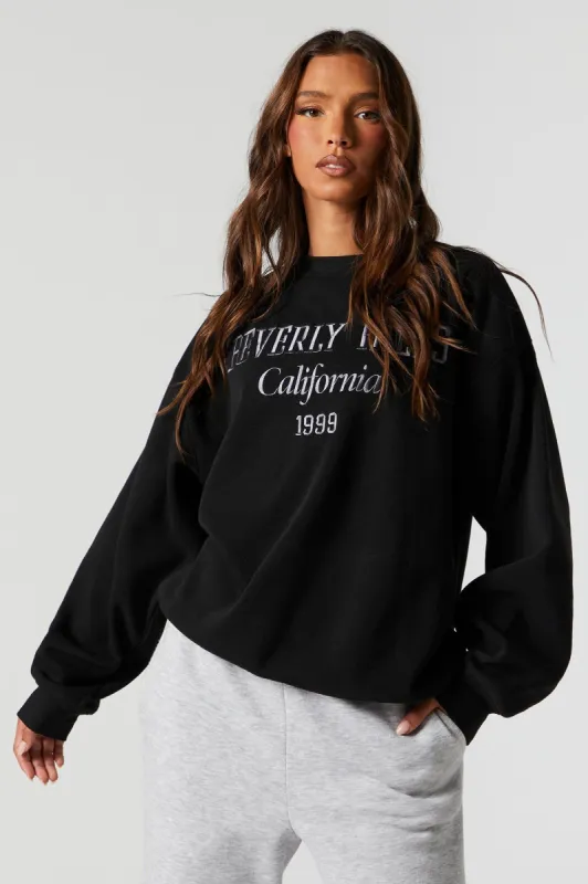 Beverly Hills Embroidered Sweatshirt sold by Charlotte Russe