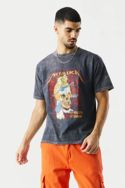Washed Metallica Graphic T-Shirt sold by Charlotte Russe