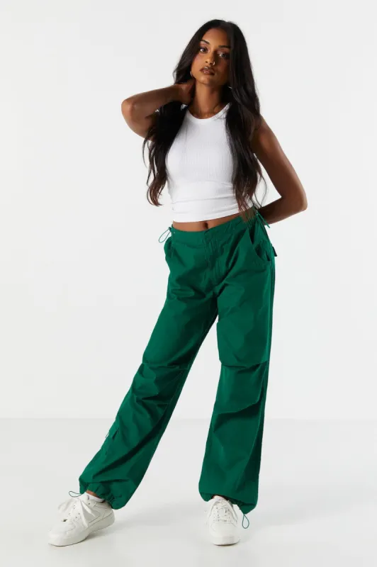 Canvas High-Rise Cargo Parachute Pant sold by Charlotte Russe
