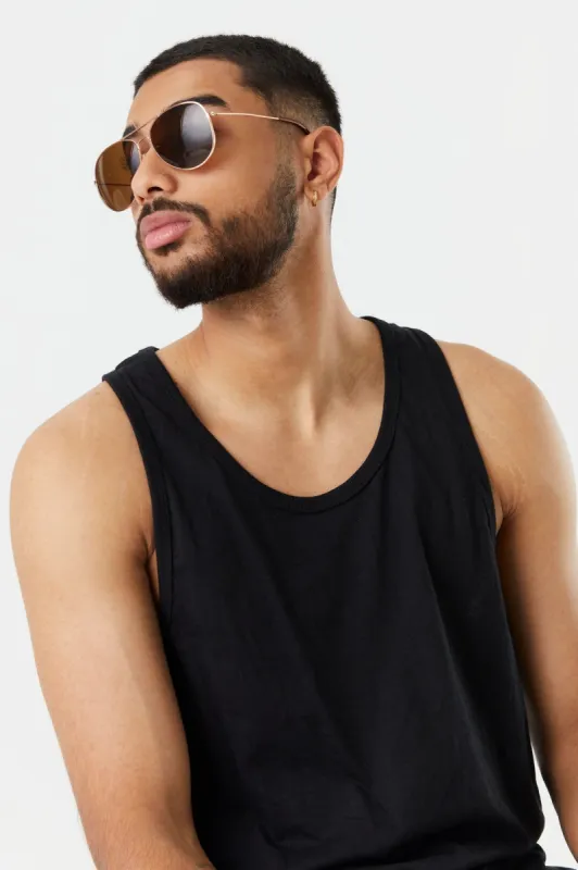 Metal Solid Aviator Sunglasses sold by Charlotte Russe
