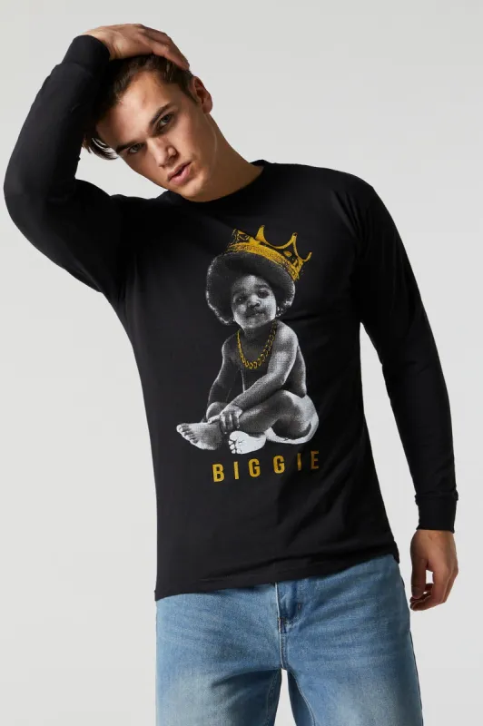 Biggie Graphic Long Sleeve Top sold by Charlotte Russe