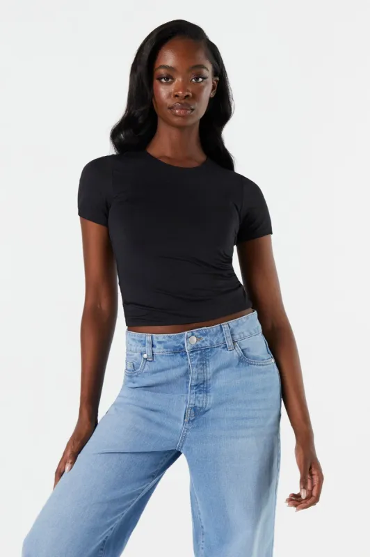 Contour Crewneck Skimmer Top sold by Charlotte Russe