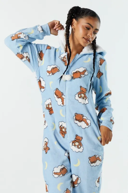 Plush Cloud Print Onesie sold by Charlotte Russe