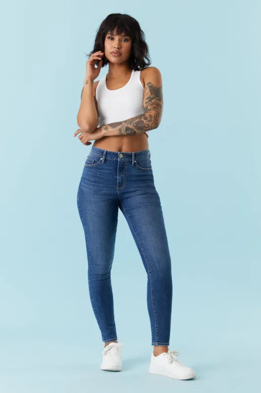 Refuge High-Rise Dark Wash Skinny Jean sold by Charlotte Russe