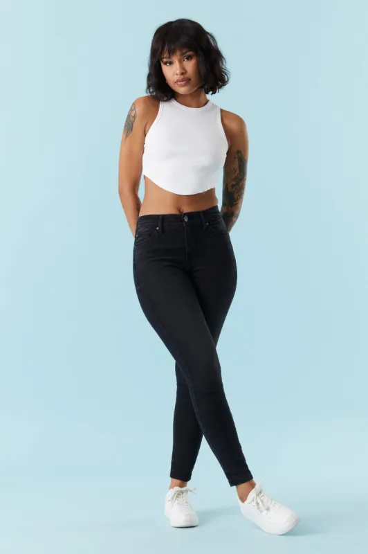 Refuge High-Rise Black Wash Skinny Jean sold by Charlotte Russe