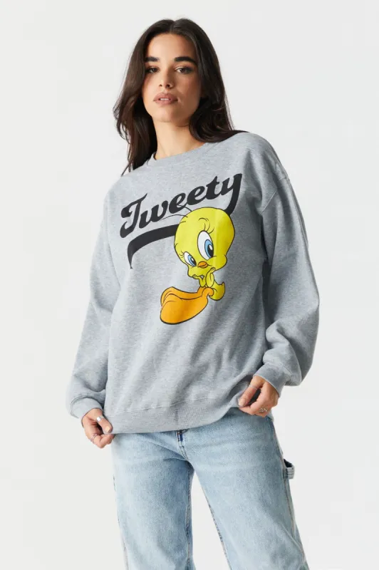 Tweety Bird Graphic Sweatshirt sold by Charlotte Russe