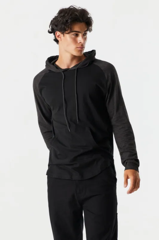 Hooded Raglan Top sold by Charlotte Russe