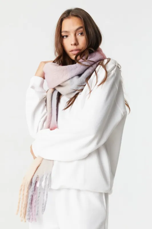 Rose Colour Block Super Soft Chunky Scarf sold by Charlotte Russe