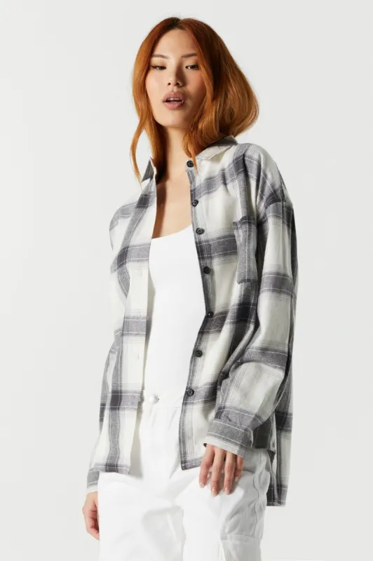 Gray Plaid Flannel sold by Charlotte Russe