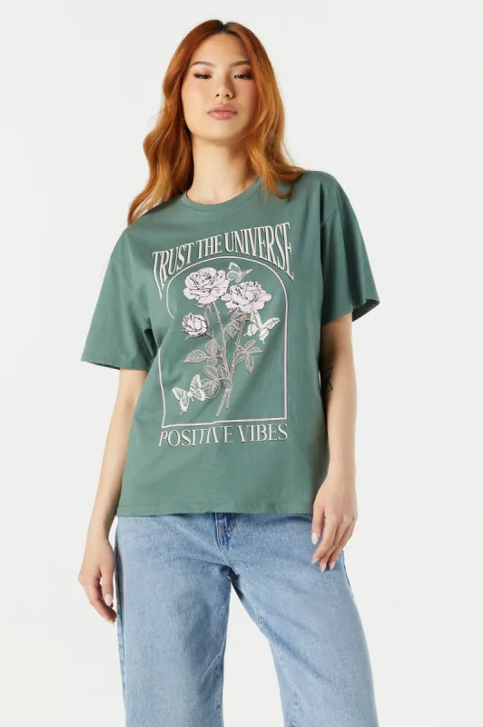 Trust The Universe Graphic T-Shirt sold by Charlotte Russe