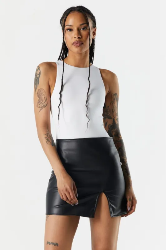 Contour High Neck Bodysuit sold by Charlotte Russe