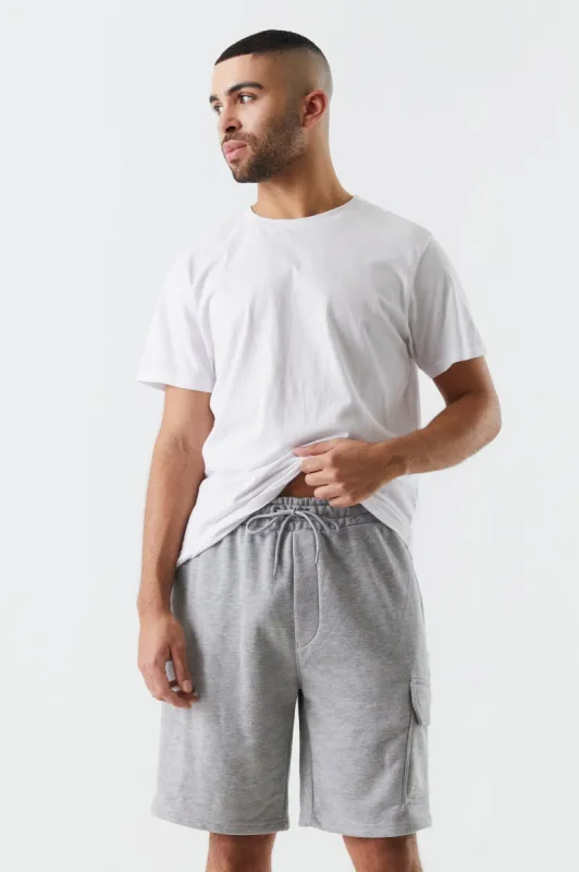 Long Fleece Cargo Short sold by Charlotte Russe