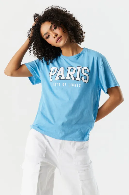 Paris Graphic Boyfriend T-Shirt sold by Charlotte Russe