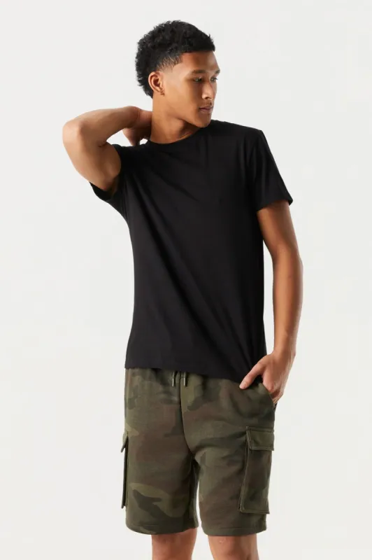 Camo Fleece Cargo Short sold by Charlotte Russe