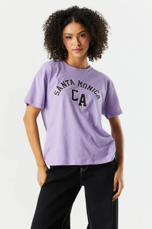 Santa Monica Graphic Boyfriend T-Shirt sold by Charlotte Russe