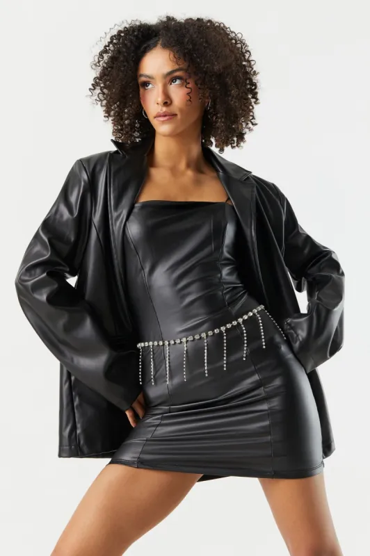 Rhinestone Fringe Chain Belt sold by Charlotte Russe