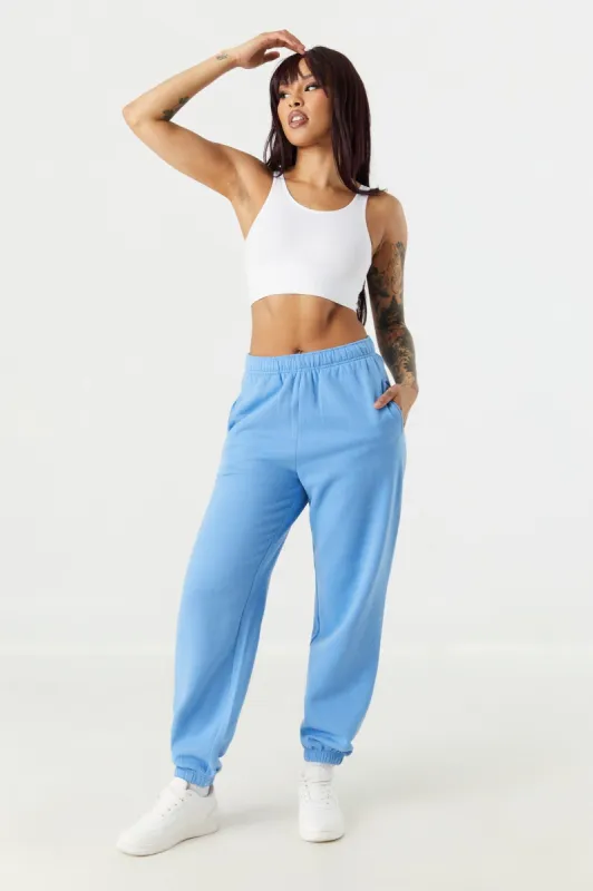 Fleece High Rise Boyfriend Jogger sold by Charlotte Russe