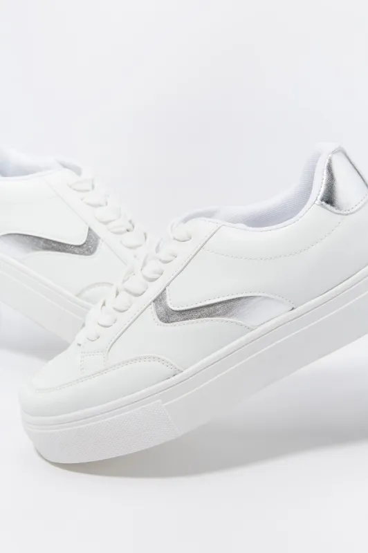 White Platform Lace Up Sneaker sold by Charlotte Russe