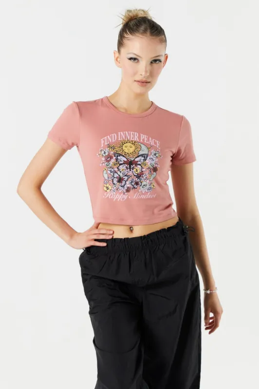 Find Inner Peace Graphic Baby T-Shirt sold by Charlotte Russe