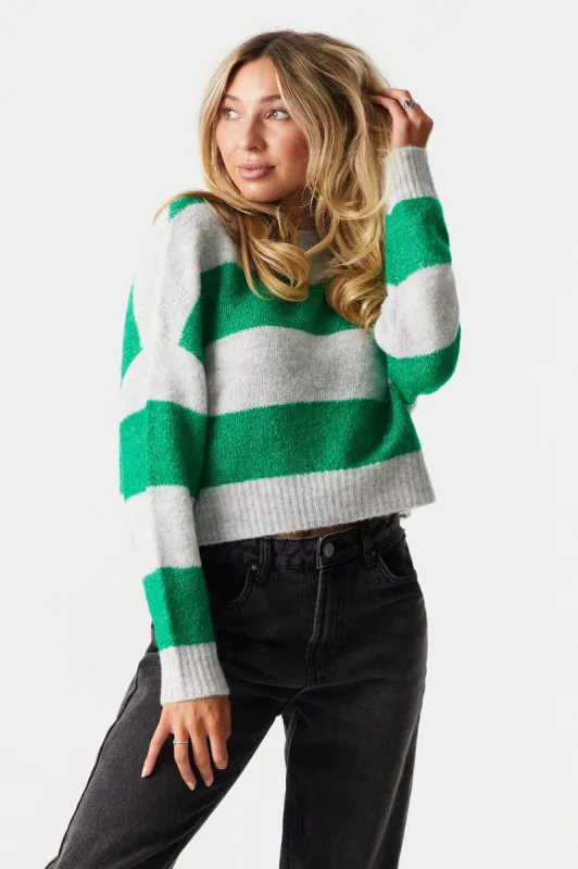 Striped Knit Skimmer Sweater sold by Charlotte Russe