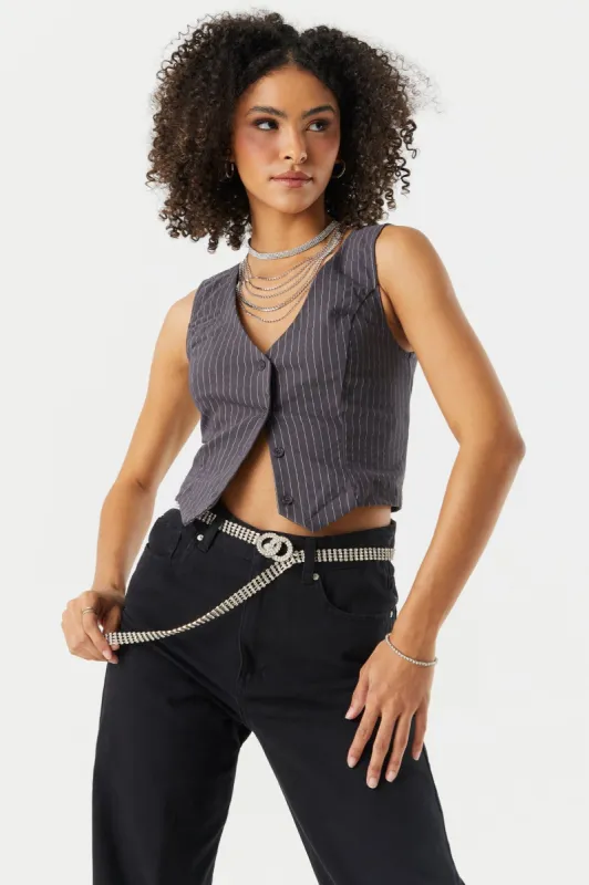 Double Circle Buckle Rhinestone Belt sold by Charlotte Russe