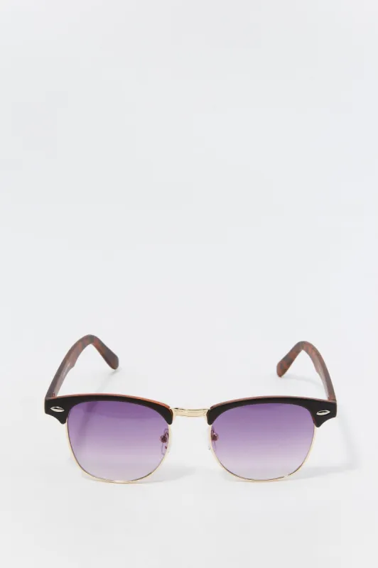 Soft Touch Two Tone Clubmaster Sunglasses sold by Charlotte Russe