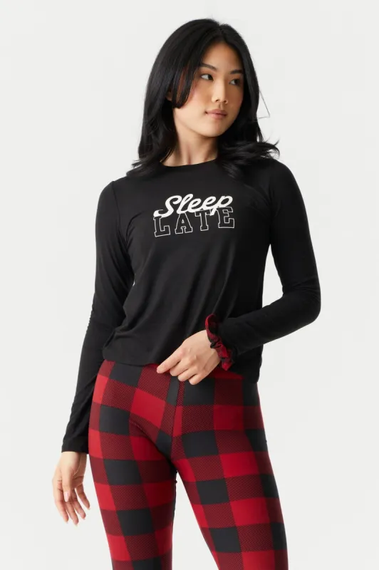 Soft Sleep Late Graphic 3-Piece Pajama Set sold by Charlotte Russe