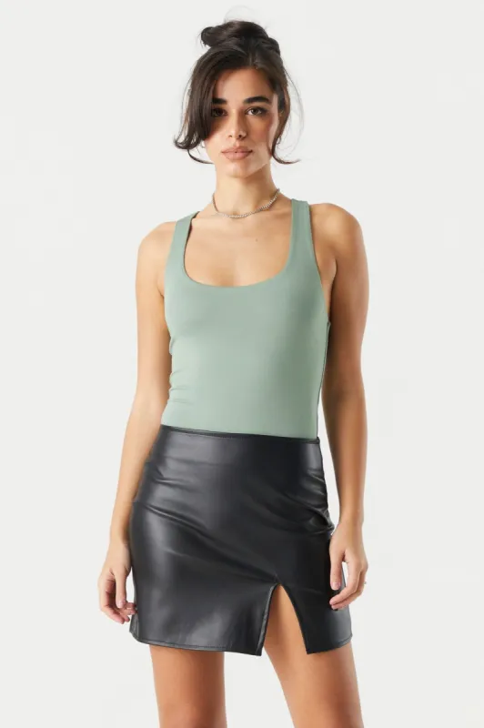 Racerback Contour Bodysuit sold by Charlotte Russe