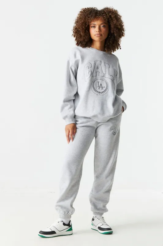 Cali Graphic Fleece Jogger sold by Charlotte Russe