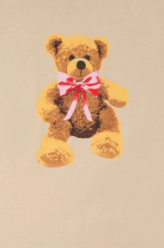 Teddy Bear Graphic Boyfriend T-Shirt sold by Charlotte Russe