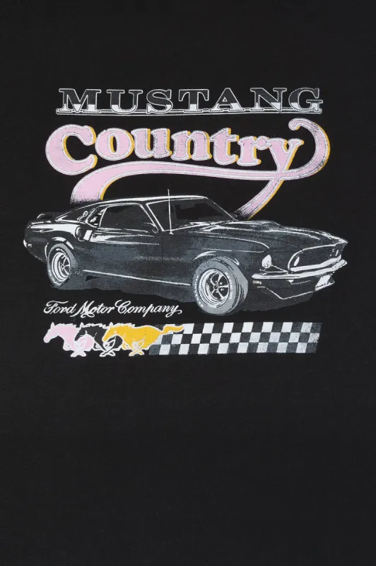 Mustang Country Graphic Boyfriend  T-Shirt sold by Charlotte Russe
