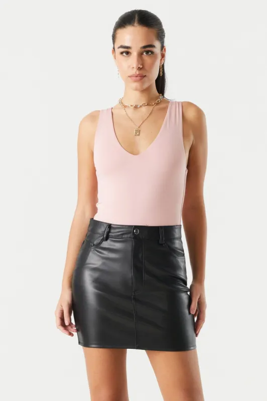 V-Neck Tank Contour Bodysuit sold by Charlotte Russe