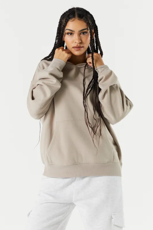 Solid Fleece Oversized Hoodie sold by Charlotte Russe