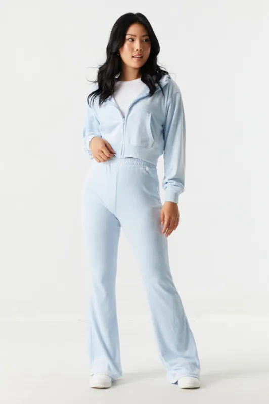 High Rise Velour Flare Pant sold by Charlotte Russe