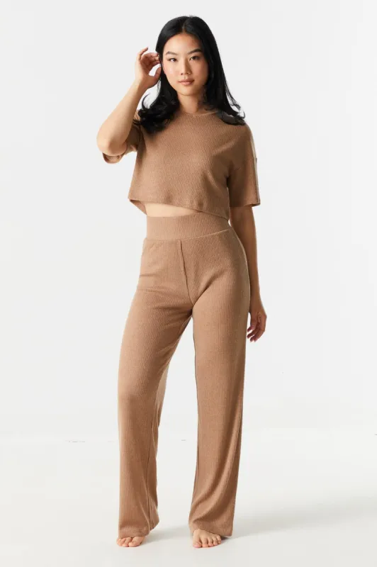 Ribbed Wide Leg Pant sold by Charlotte Russe