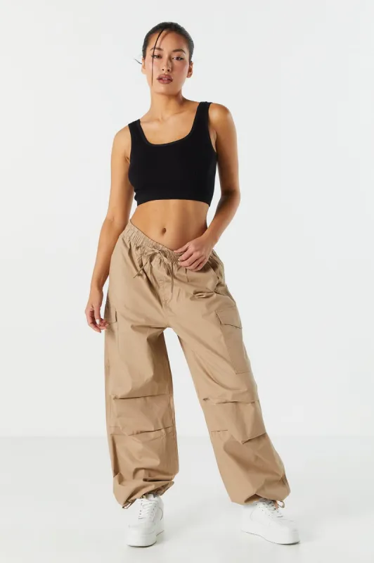 Drawstring Cargo Parachute Pant sold by Charlotte Russe