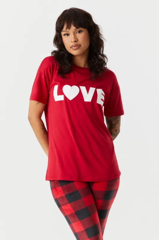 Soft Love Graphic Pajama Shirt sold by Charlotte Russe