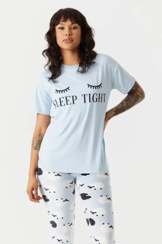 Soft Sleep Tight Graphic Pajama Shirt sold by Charlotte Russe